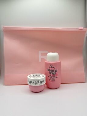 Sol de Janeiro Beija Flor Elasti-Cream & Body Wash Set + Pink Pouch